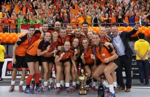 fysiotherapeut Leon Braunstahl wint korfbal goud.